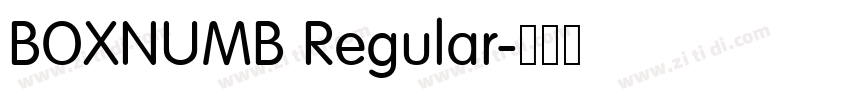 BOXNUMB Regular字体转换 BOXNUMB Regular字体转换